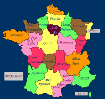 kaart van frankrijk air